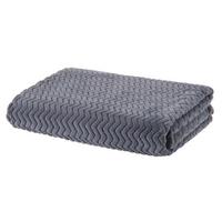 Kuscheldecke Talisha Grau 130x170 cm Zickzackmuster - Grau, MODERN, Textil (130/170cm) - Luca Bessoni