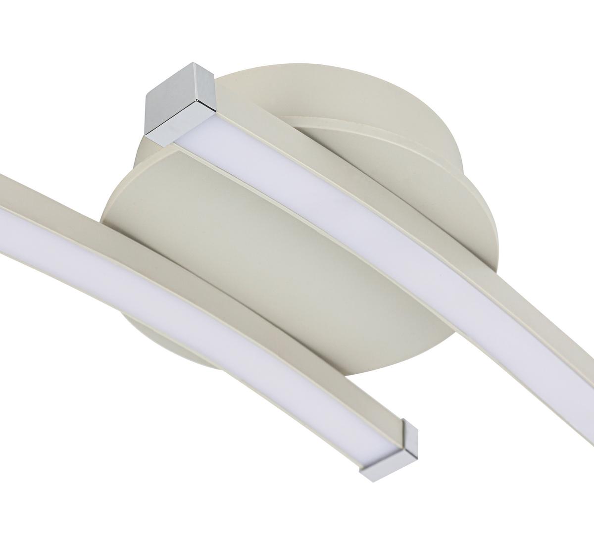 LED-Deckenleuchte Charlie *ph* - Sandfarben/Chromfarben, Basics, Kunststoff/Metall (12/55/6,5cm) - Luca Bessoni