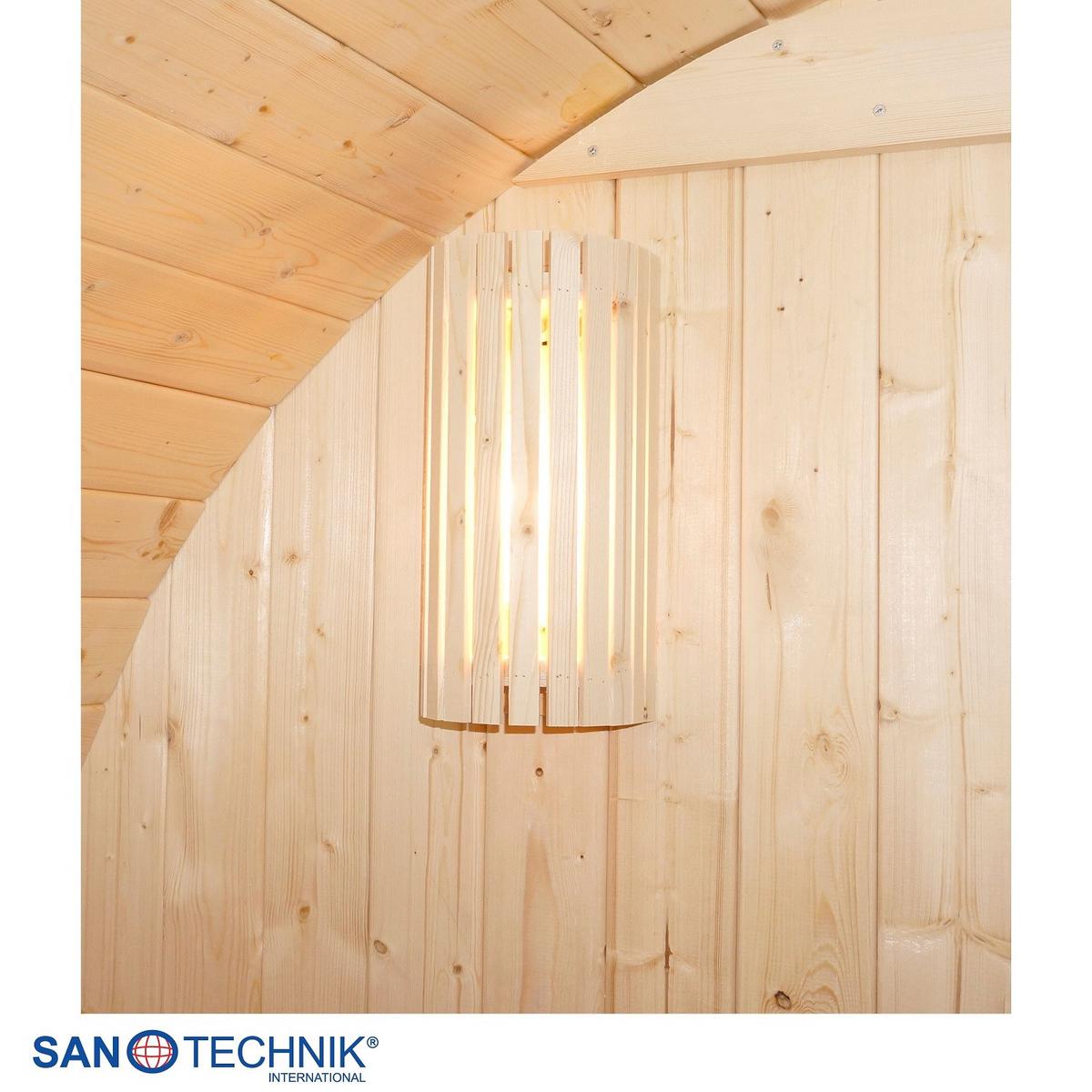 SAUNAFASS Tromsö Fichtefarben B: 120 cm - Fichtefarben, KONVENTIONELL, Glas/Holz (189/120/191,5cm) - Sanotechnik