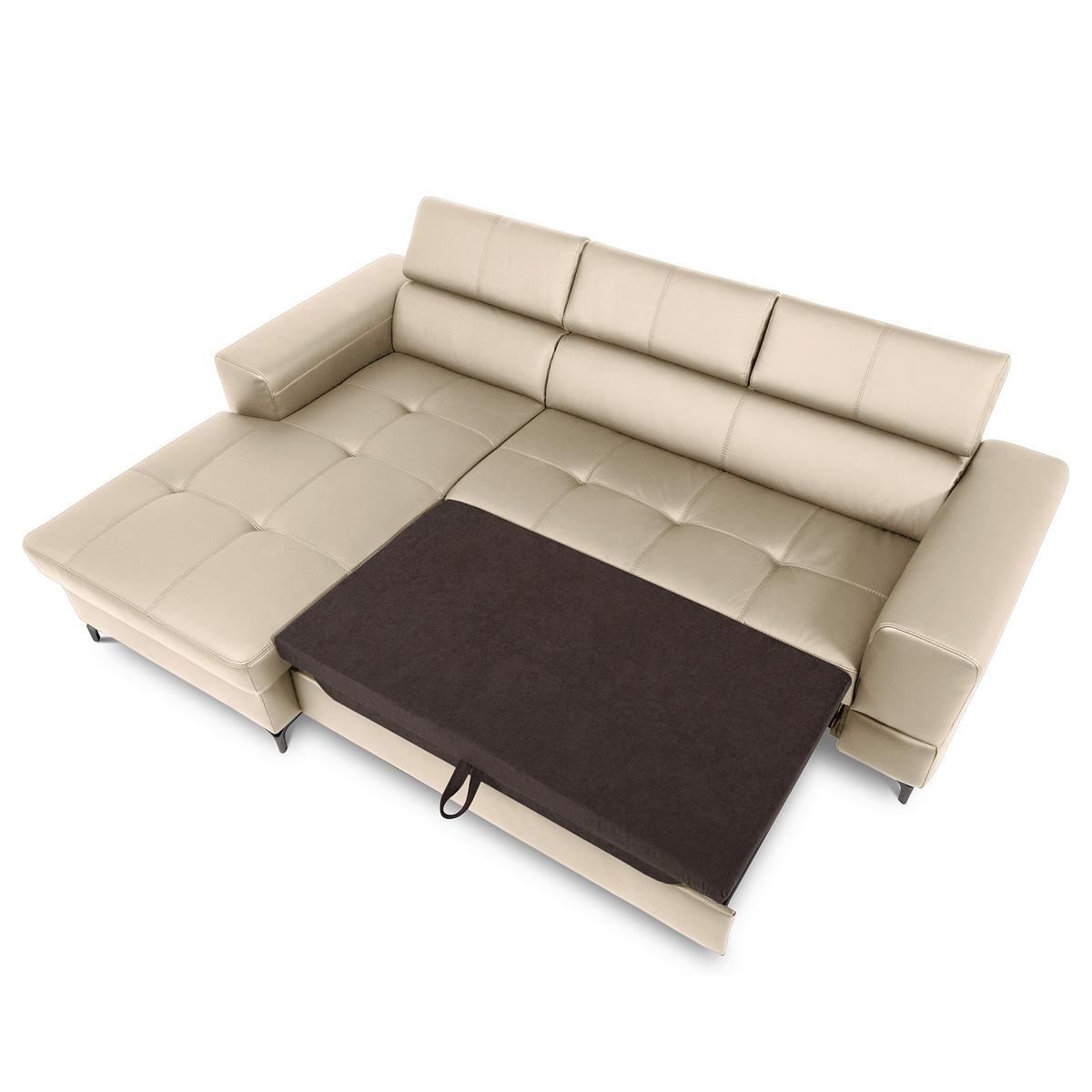 Ecksofa Torino Teilleder Grau 173x247 - Schwarz/Grau, Design, Leder/Textil (173/247cm) - Livetastic