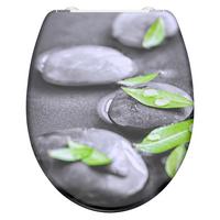 WC-Sitz Steinmotiv Stone Mit Absenkautomatik B: 37,5 cm - Multicolor, KONVENTIONELL, Kunststoff (37,5/45,0cm)