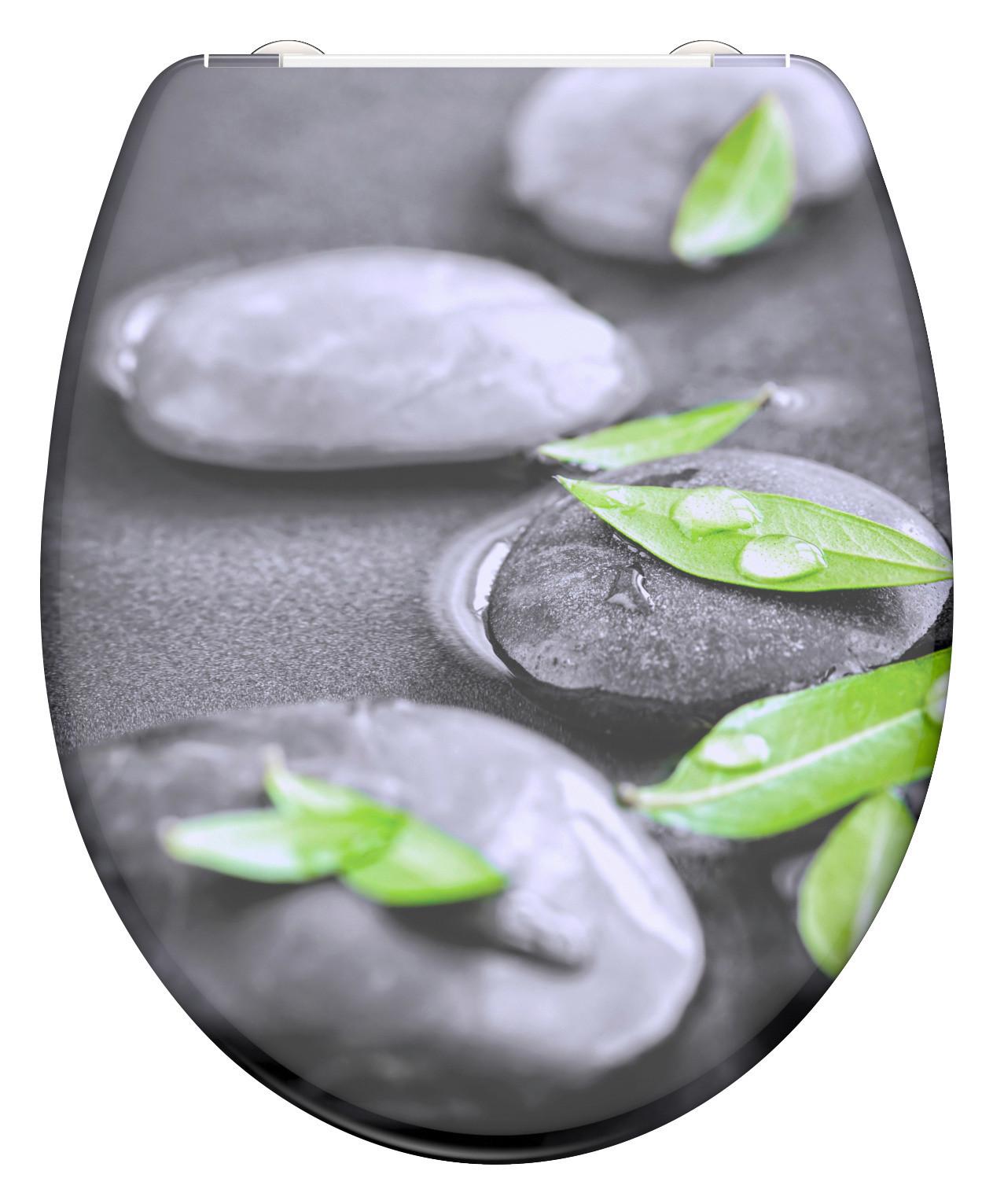 WC-Sitz Steinmotiv Stone Mit Absenkautomatik B: 37,5 cm