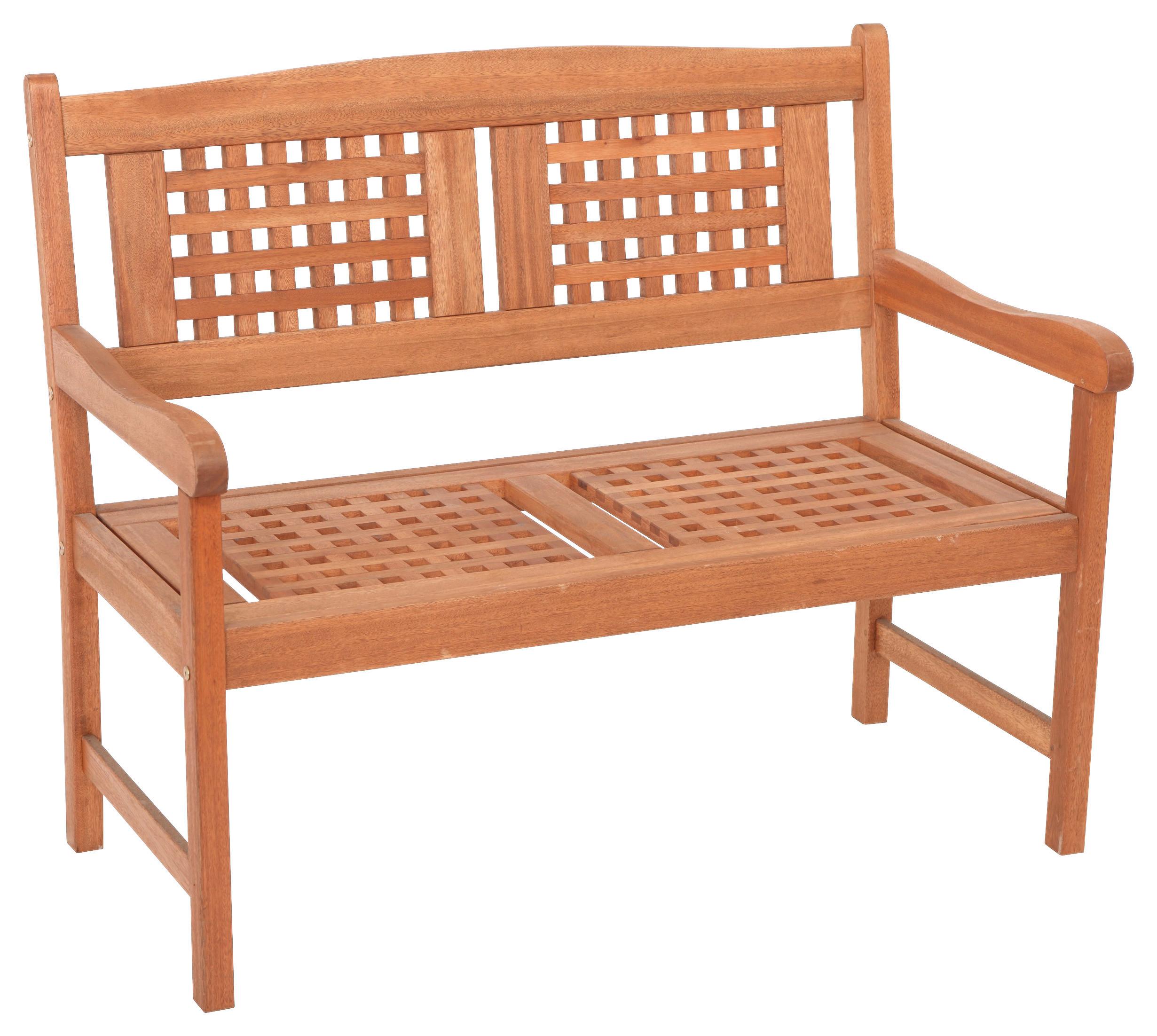 Gartenbank Echtholz 2-Sitzer Lima mit Rückenlehne - Naturfarben, Basics, Holz (108/90/58cm) - Gardenson