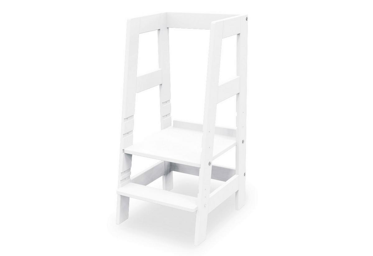 Lernturm Buche Vollmassiv BxHxT: 40x85x47 cm - Weiß, Basics, Holz (40/85/47cm) - Pinolino