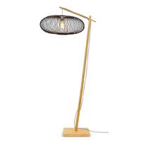Stehleuchte Cango/f/ad/n/6025/b - Schwarz/Naturfarben, Trend (176/60/80cm) - Good & Mojo