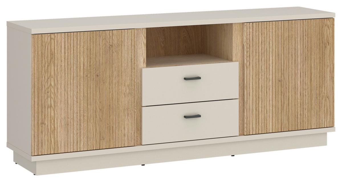 TV-Element Mosano B: 150 cm - Kaschmir/Eichefarben, Trend, Holzwerkstoff (150/70/40cm)