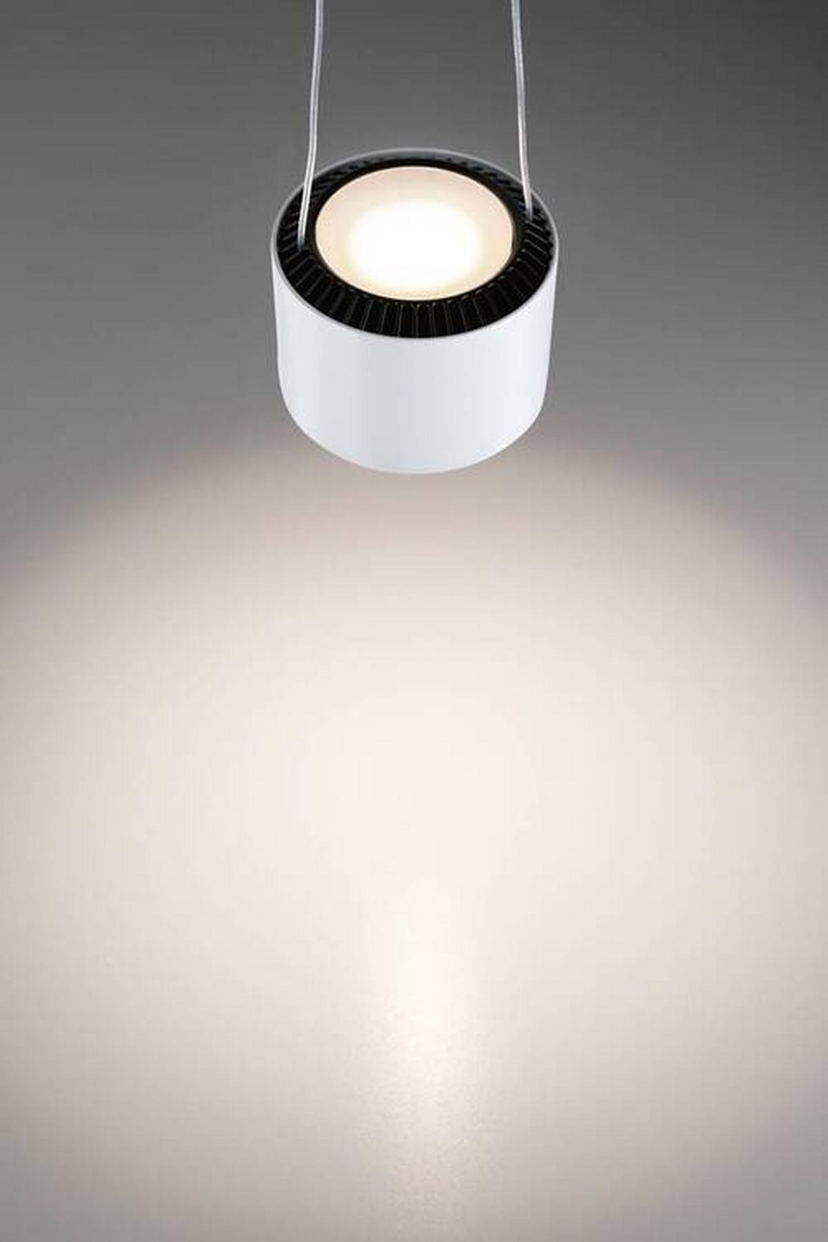 Schienensystem Urail Hängeleuchte 94971, Dimmbar - Weiß, Basics, Metall (9,8/8,5cm) - Paulmann