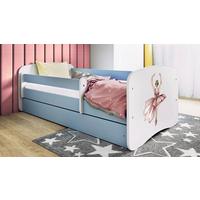 Kinder-/Juniorbett Babydreams inkl. Matratze 80x160 - Blau/Birkefarben, MODERN, Holz/Holzwerkstoff (80/160cm) - MID.YOU