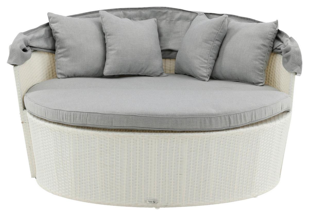 Sonneninsel Padova - Weiß, KONVENTIONELL, Kunststoff (153/72/76cm) - Gardenson