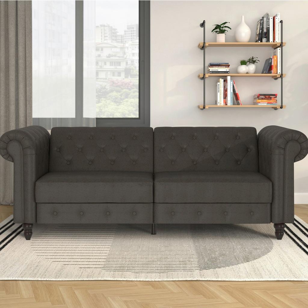 Schlafsofa Firenze Anthrazit, mit Schlaffunktion