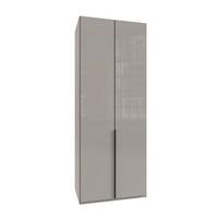 Šatníková skriňa NEW YORK - čierna/sivá, Konventionell, kov/kompozitné drevo (90/236/58cm)