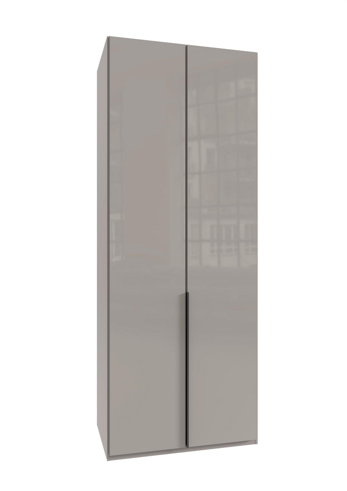 Šatníková skriňa NEW YORK - čierna/sivá, Konventionell, kov/kompozitné drevo (90/236/58cm)