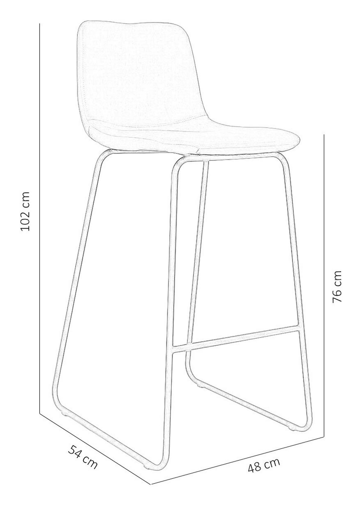 Barhocker-Set Byron - Anthrazit/Schwarz, LIFESTYLE, Kunststoff/Metall (48/102/54cm) - MID.YOU