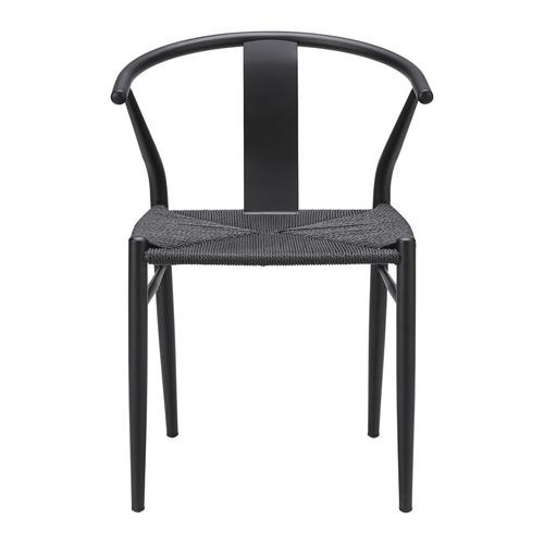 Kovová jedálenská stolička MONIKA čierna - čierna, Modern, kov (55/77,5/51cm) - Bessagi Home