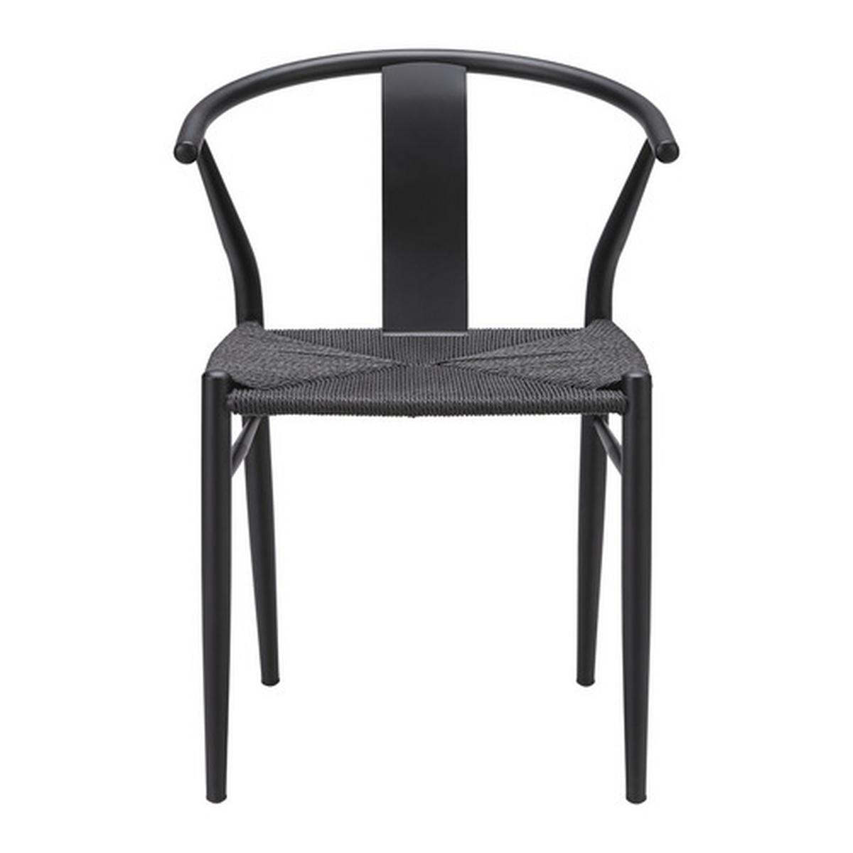 Kovová jedálenská stolička MONIKA čierna - čierna, Modern, kov (55/77,5/51cm) - Bessagi Home