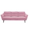 3-Sitzer-Sofa Tromso Rosa B: 209 cm - Schwarz/Rosa, Design, Textil (209/87/88cm) - Livetastic
