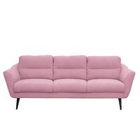 3-sitzer-sofa Tromso Rosa B: 209 Cm - Schwarz/Rosa, Design, Textil (209/87/88cm) - Livetastic