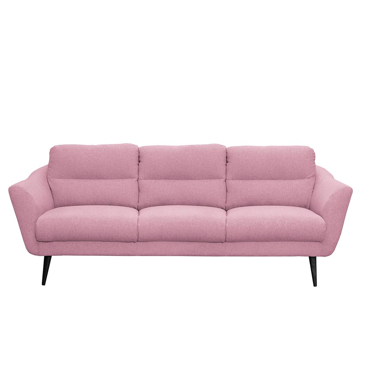 3-sitzer-sofa Tromso Rosa B: 209 Cm - Schwarz/Rosa, Design, Textil (209/87/88cm) - Livetastic