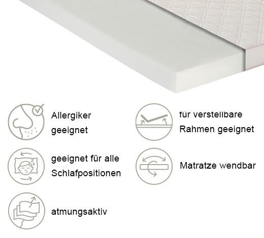 Kaltschaummatratze Basci Plus - Weiß, Basics, Textil (80/200cm) - P & B