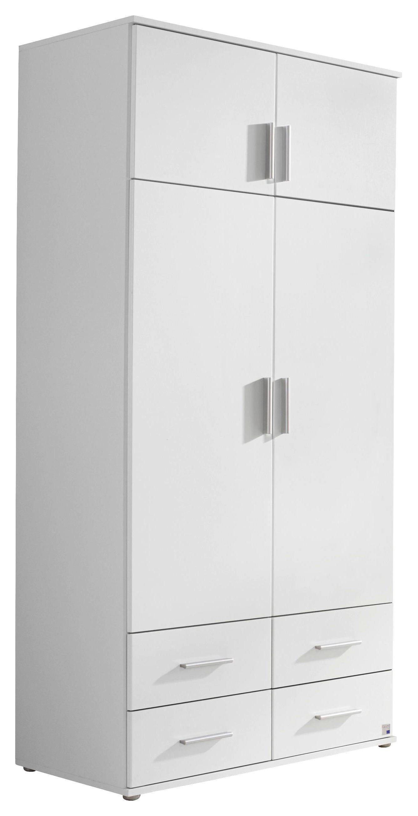Drehtürenschrank Kemi B:92cm Alpinweiß Dekor - Weiß, MODERN, Holzwerkstoff (92/194/53cm)