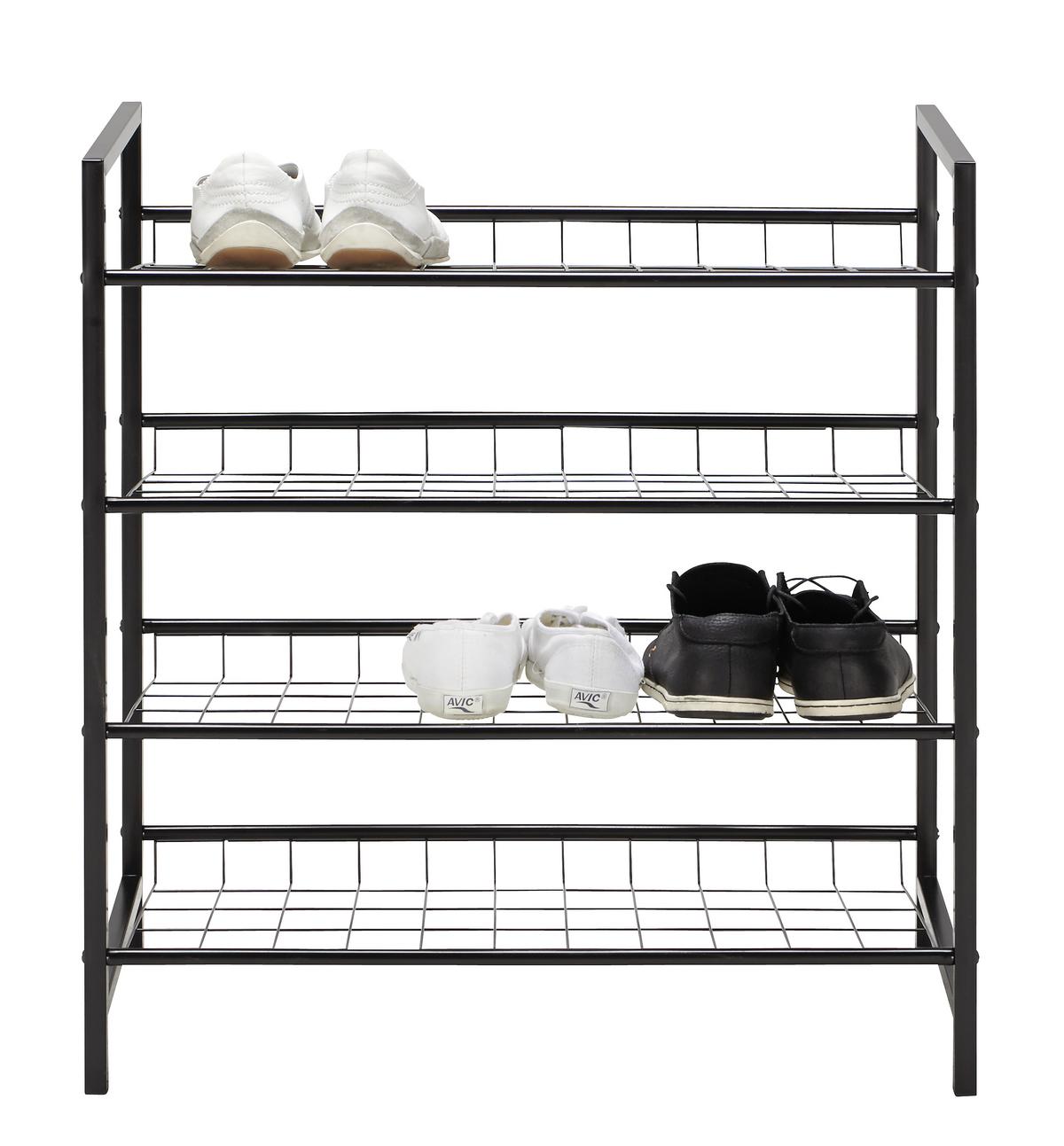 REGÁL NA BOTY GUSTAV - černá, Konvenční, kov (63/70/30cm) - Mömax