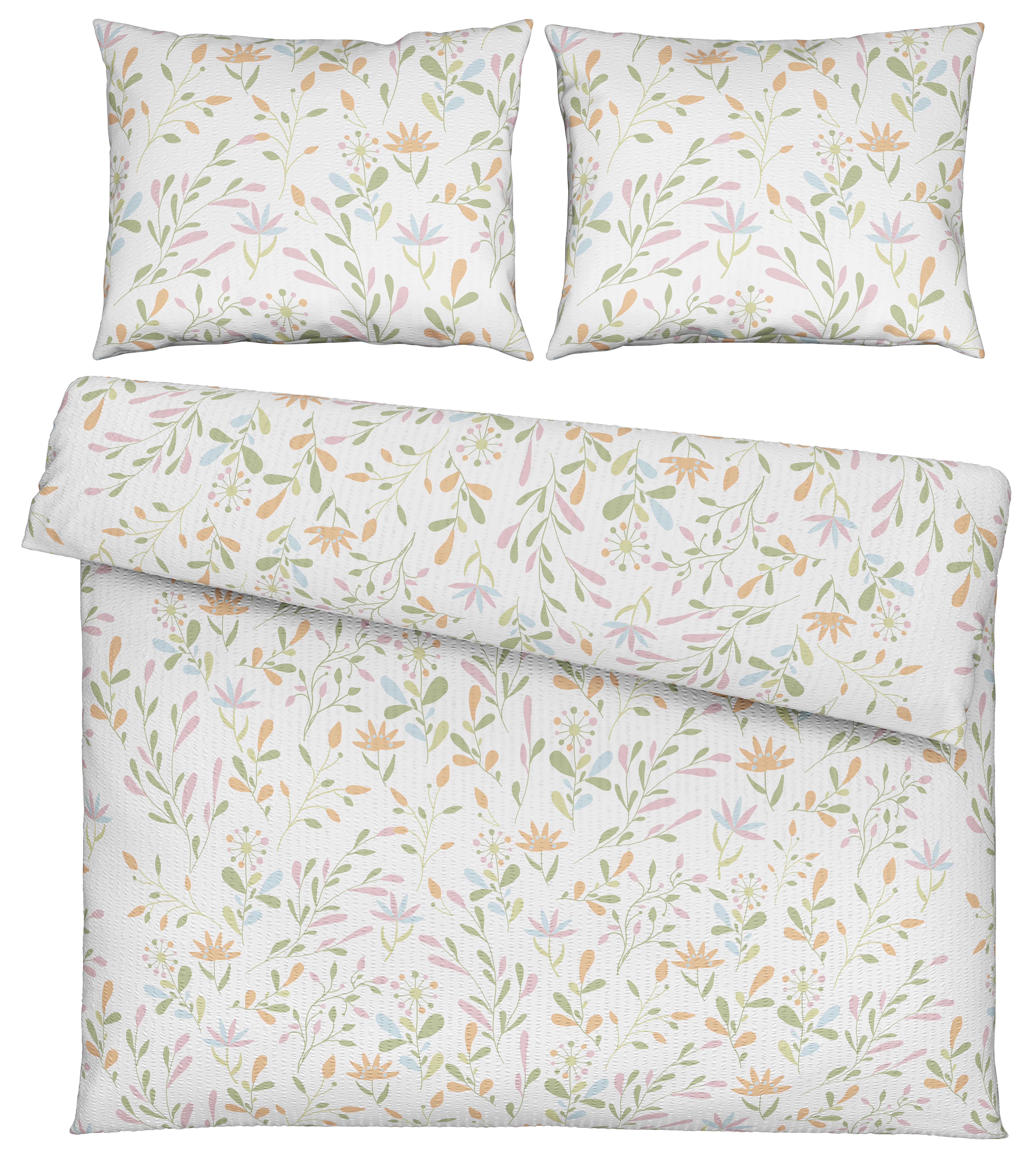 Povlečení Marina XXL, 2x70/90 200/220cm - bílá, Konvenční, textil (200/220cm) - Mömax