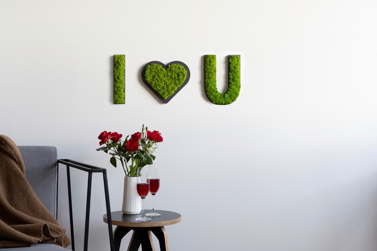 Moosbild Grün B: 20 Cm - Schwarz/Grün, Basics, Naturmaterialien/Holz (20/22/3cm)