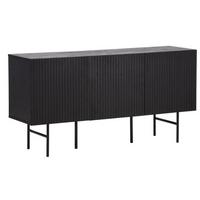 Sideboard Björkön - Schwarz, Design, Holzwerkstoff/Metall (150/75/42cm) - Livetastic