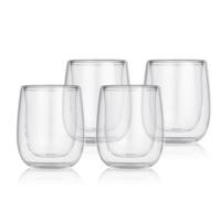 Gläser Doppelwandig, 4er-Set, Je ca. 80 ml - Transparent, Basics, Glas (5,5/6,5/7,5cm)