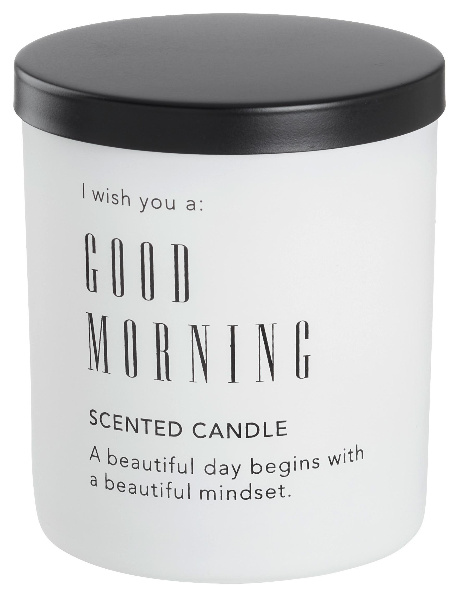 Sviečka v skle Vivat - čierna/biela, kov/prírodné materiály (7,9/9,7/7,9cm) - Mömax