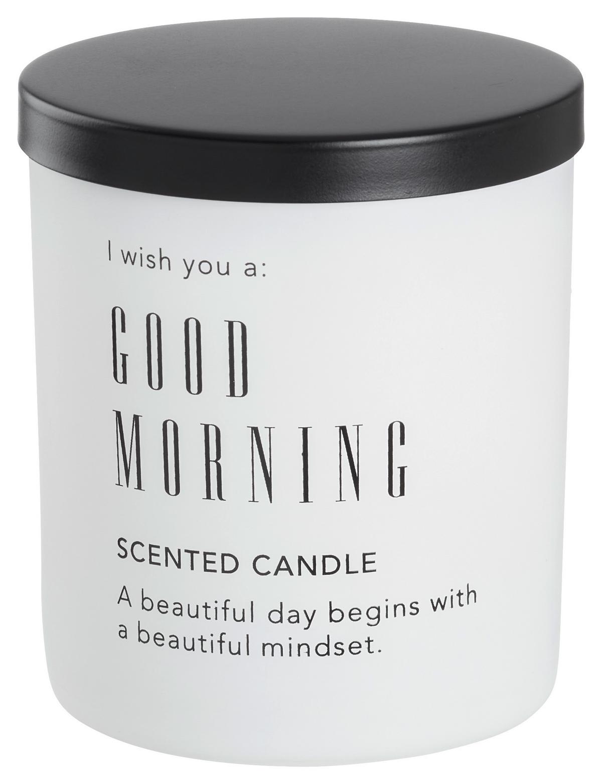 Svíčka ve skle Vivat - bílá/černá, kov/přírodní materiály (7,9/9,7/7,9cm) - Mömax