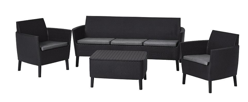 Kerti Garnitúra Salemo - szürke, Basics (187/76/67cm) - Keter