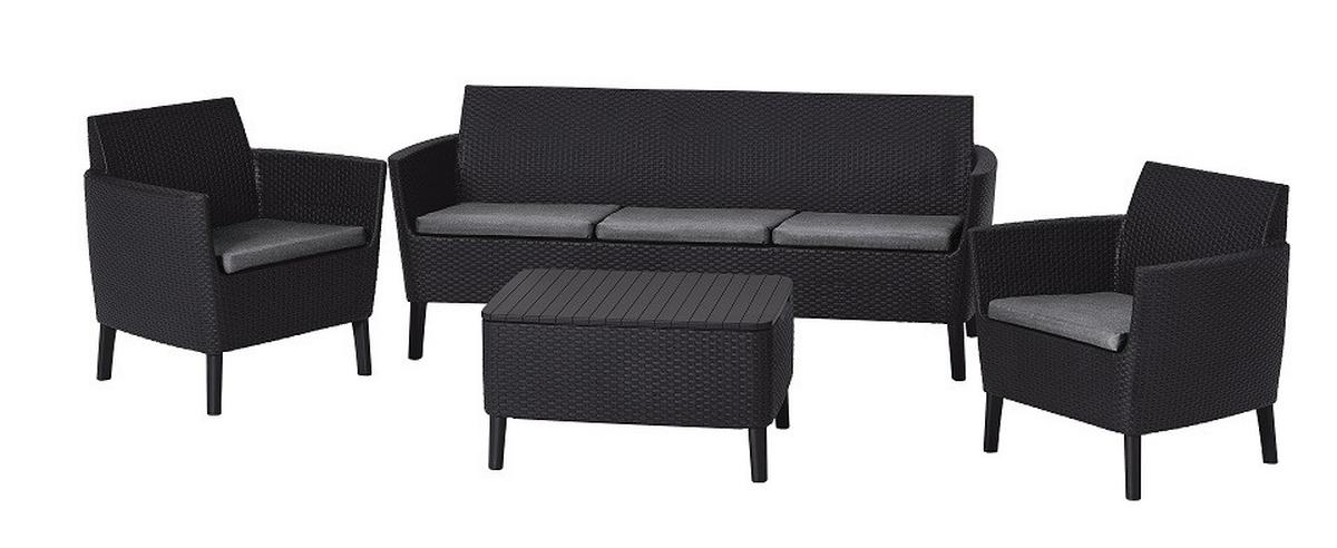 Kerti Garnitúra Salemo - szürke, Basics (187/76/67cm) - Keter