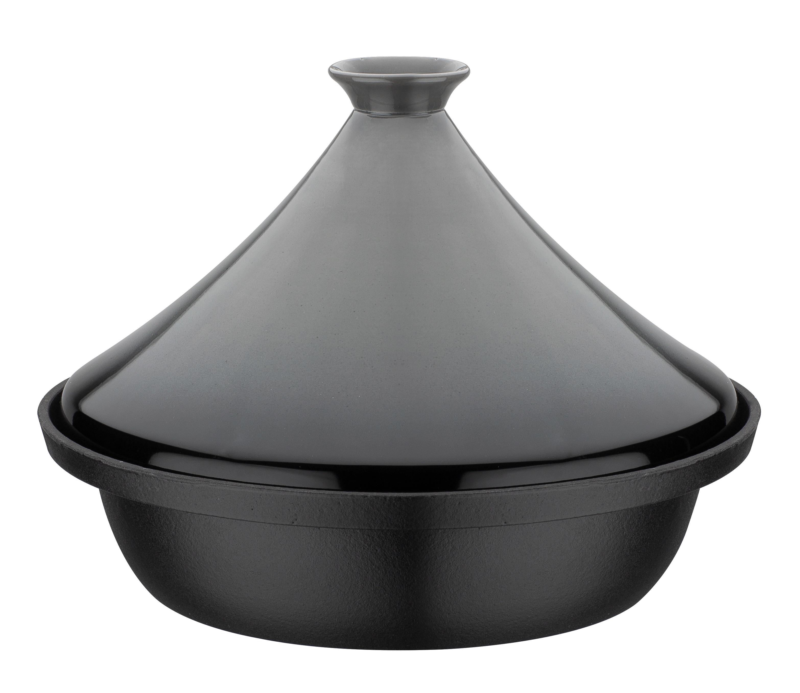 Schmortopf Trajine Grau/Schwarz, D:30cm - Schwarz/Grau, Basics, Keramik/Metall (30cm) - GSW