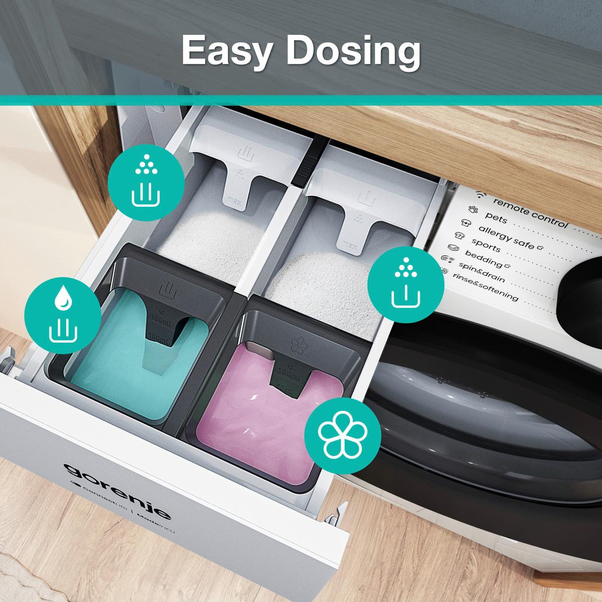 Waschmaschine Schwarz, Weiß B: 60cm - Schwarz/Weiß, Trend, Kunststoff/Metall (60/85/54cm) - Hisense