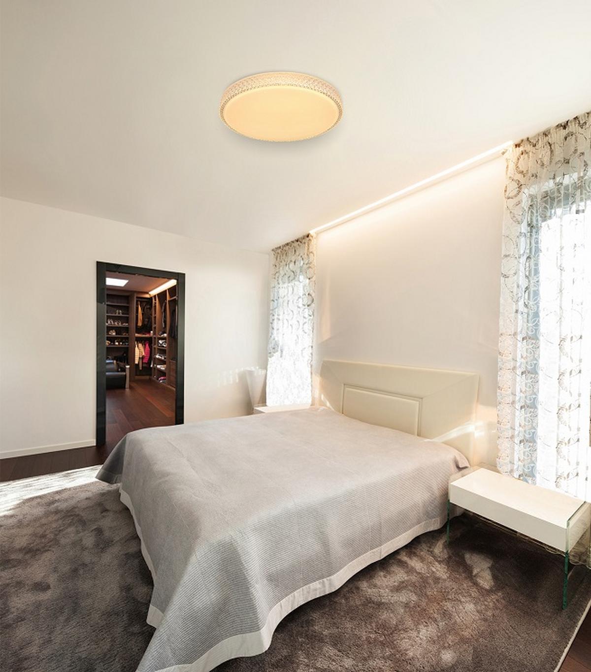 Led Mennyezeti Lámpa 41749-40 Ovi - opál/fehér, Konventionell, műanyag/fém (60/11cm) - Globo