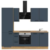 Küchenleerblock Easytouch High-Line, H2 Links - Blau/Eichefarben, MODERN, Holzwerkstoff (240cm) - Nobilia