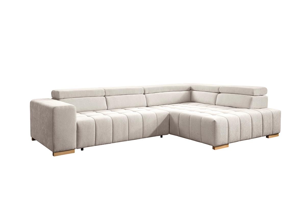 Ecksofa Elias Neu Creme S:307x201 cm - Creme/Naturfarben, Design, Textil (307/201cm) - Livetastic