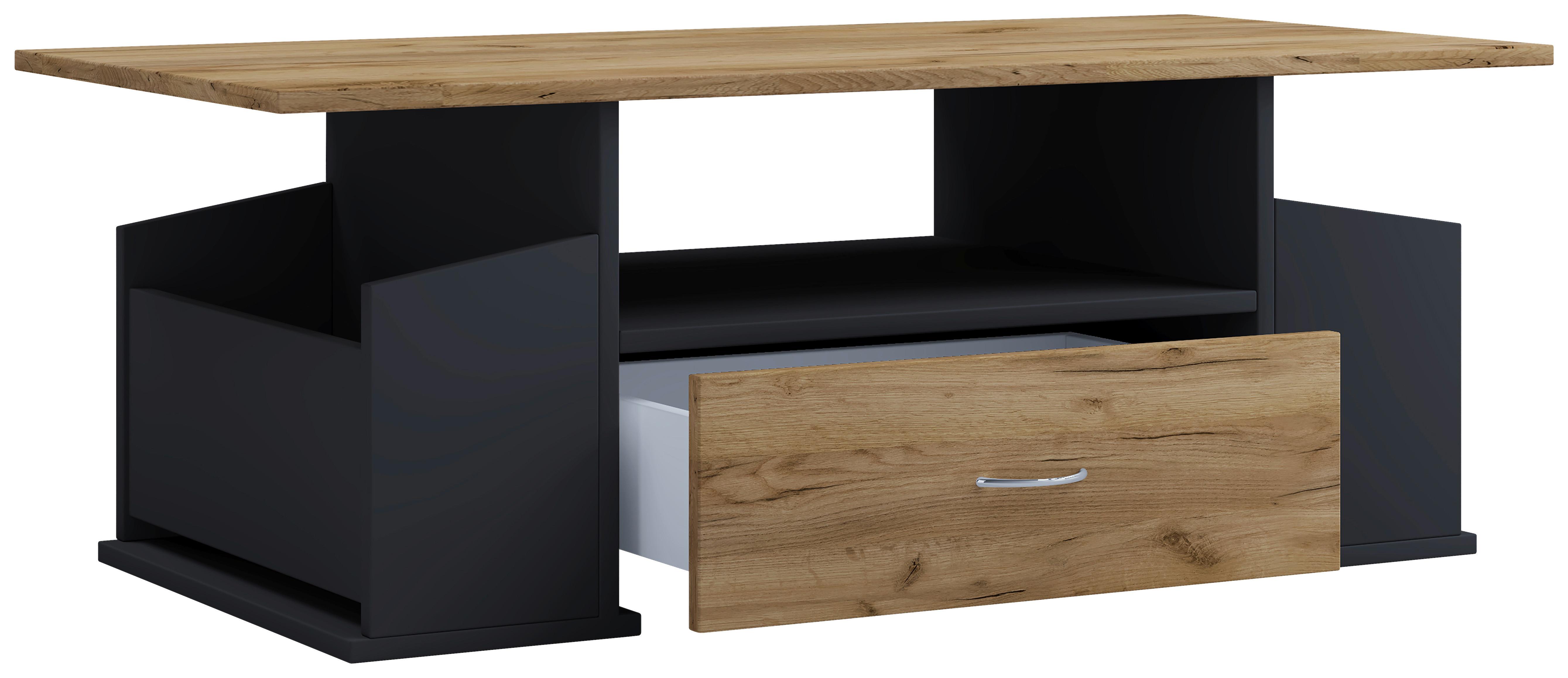 Couchtisch Junata Anthrazit Honigeiche - Honigeiche/Anthrazit, Design, Holzwerkstoff (110/52/44cm) - MID.YOU