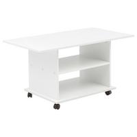 Konferenčný stolík biely - biela, Modern, kompozitné drevo/plast (95/54,5/51cm) - MID.YOU