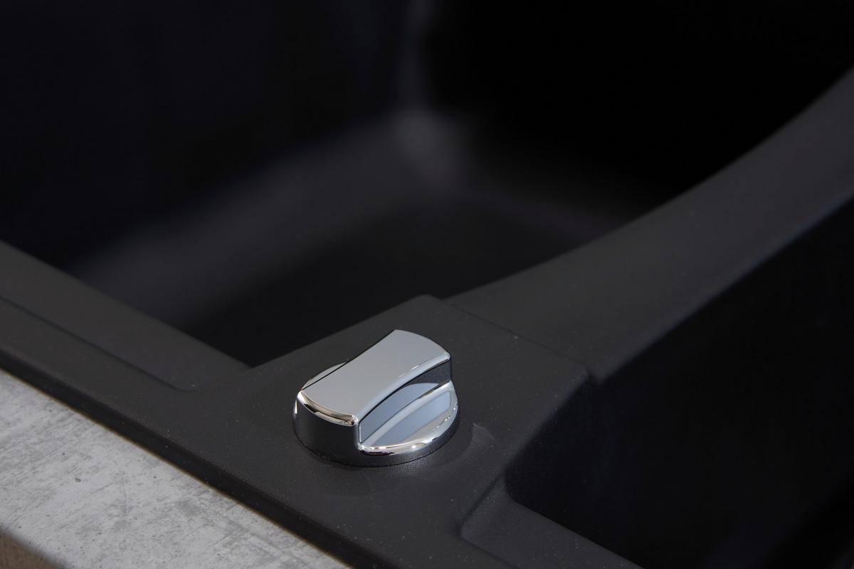 Spüle Respekta Boston Kunststein Bxt: 100x50 cm - Schwarz, Trend, Glas/Kunststoff (100/20/50cm) - Respekta