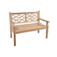 Gartenbank Holz Sayang 2-Sitzer - Braun/Teakfarben, MODERN, Holz (120/92/64cm) - Gardenson