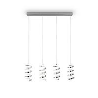 Hängeleuchte Laola H: 150 cm 4-Flammig - Chromfarben, MODERN, Metall (91,5/150/13,5cm)