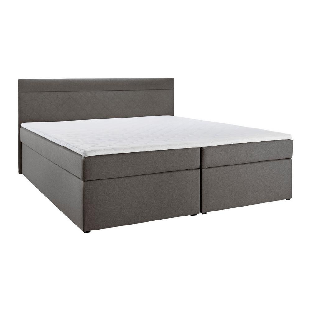 Fotografia produktu: Boxspring posteľ s topperom Rosa, 180x200 cm, tmavosivá