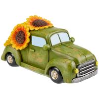 Dekoauto Sunflower - Gelb/Grün, Design, Kunststoff (24/11/13cm) - Luca Bessoni