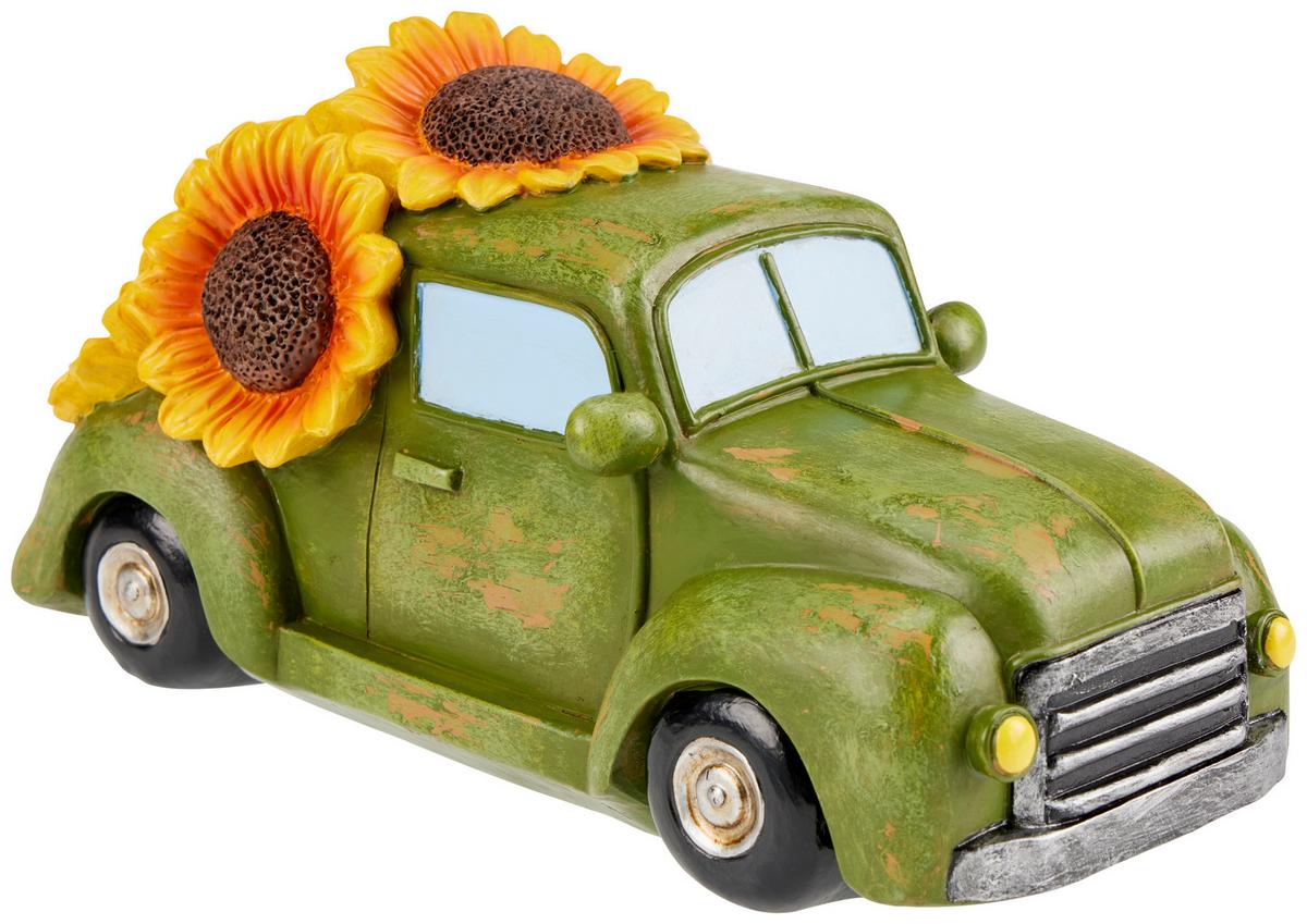 Dekoauto Sunflower - Gelb/Grün, Design, Kunststoff (24/11/13cm) - Luca Bessoni