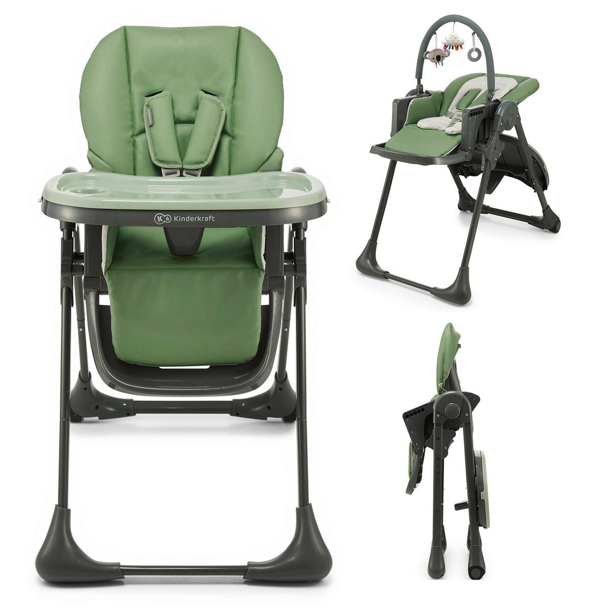 Hochstuhl Tummie Grün, B/H/T: 55,5x101x84,5cm - Grün, Basics (55.5/101/84.5cm) - Kinderkraft