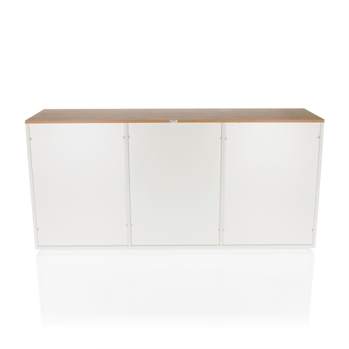 Sideboard Kelo S Weiß/eichefarben B: 160 Cm - Eichefarben/Weiß, MODERN, Holzwerkstoff (160/76/40cm) - MID.YOU
