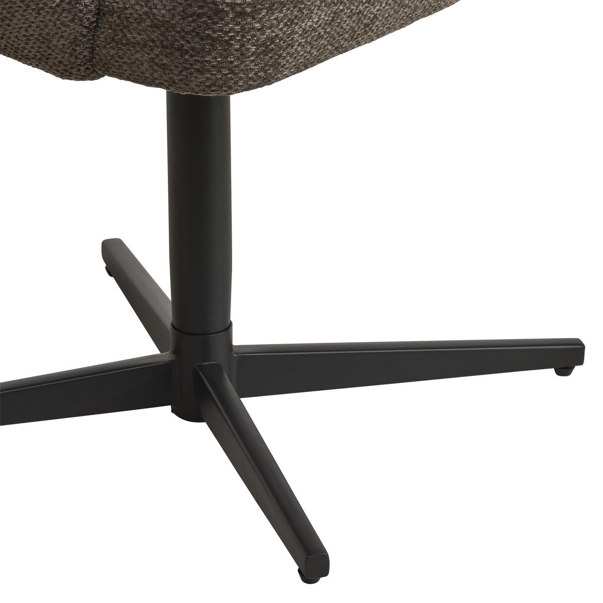 Armlehnstuhl Matteo Webstoff Anthrazit, B: 58,5 cm - Anthrazit/Schwarz, KONVENTIONELL, Holz/Textil (58,5/85/63cm) - Livetastic