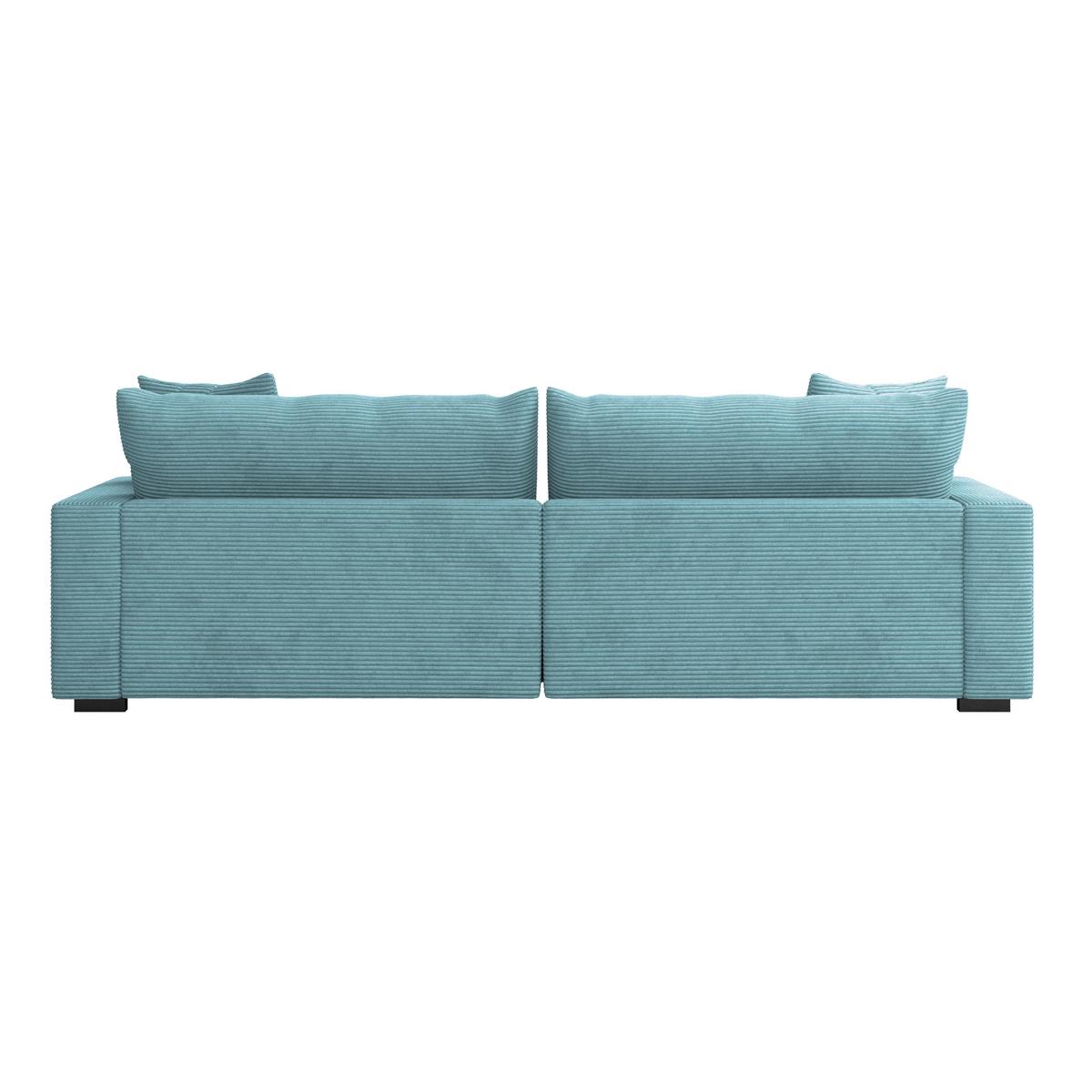 Big Sofa Pelle Mit Kissen B: 261 Cm Hellblau - Wengefarben/Hellblau, Trend, Textil (261/124cm) - Luca Bessoni